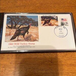 1983 Wild Turkey $5 Stamp Folio
